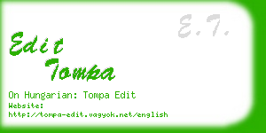 edit tompa business card